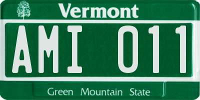 VT license plate AMI011
