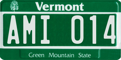 VT license plate AMI014