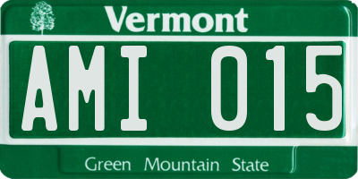 VT license plate AMI015