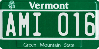 VT license plate AMI016