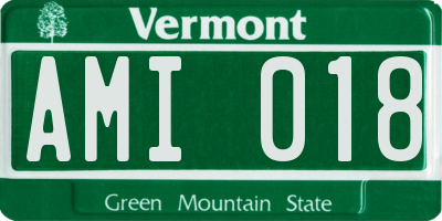 VT license plate AMI018