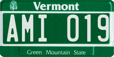 VT license plate AMI019