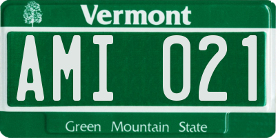 VT license plate AMI021