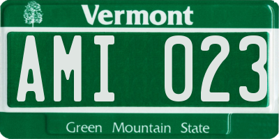 VT license plate AMI023