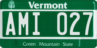 VT license plate AMI027