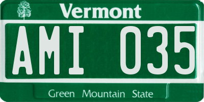 VT license plate AMI035