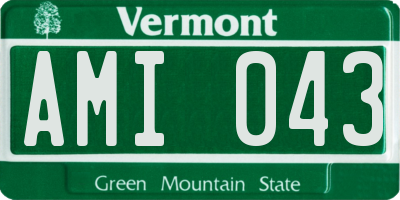 VT license plate AMI043