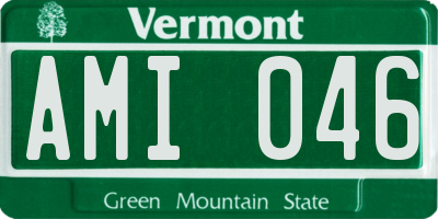 VT license plate AMI046