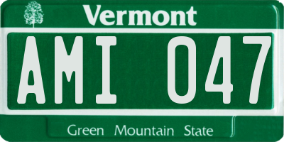 VT license plate AMI047