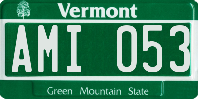 VT license plate AMI053