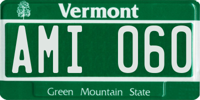 VT license plate AMI060