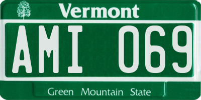 VT license plate AMI069