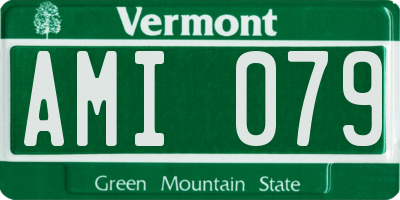 VT license plate AMI079
