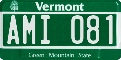 VT license plate AMI081