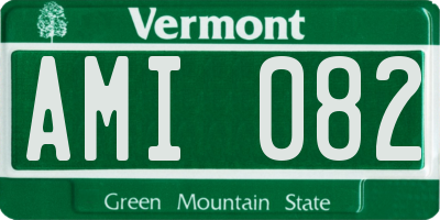 VT license plate AMI082
