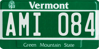 VT license plate AMI084