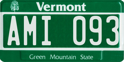 VT license plate AMI093