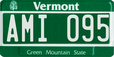 VT license plate AMI095