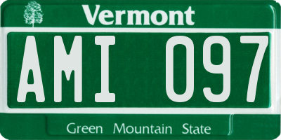 VT license plate AMI097