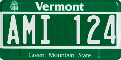 VT license plate AMI124