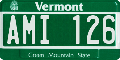 VT license plate AMI126