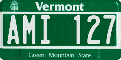 VT license plate AMI127