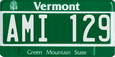 VT license plate AMI129