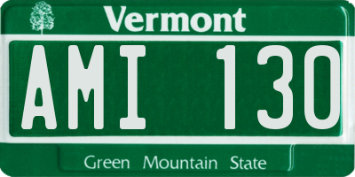 VT license plate AMI130