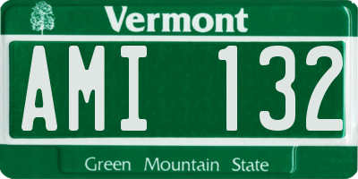 VT license plate AMI132