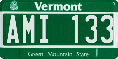 VT license plate AMI133