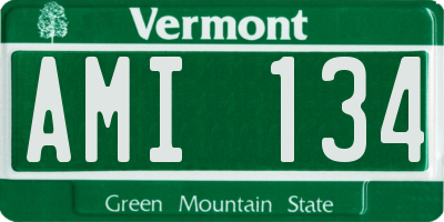 VT license plate AMI134