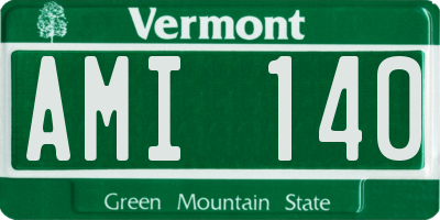 VT license plate AMI140