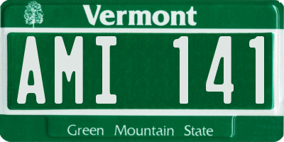 VT license plate AMI141