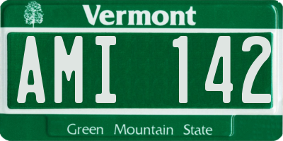 VT license plate AMI142