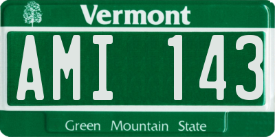 VT license plate AMI143