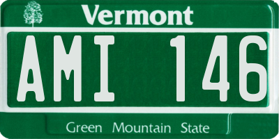 VT license plate AMI146