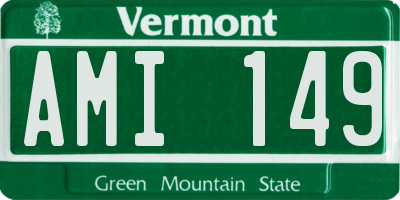 VT license plate AMI149