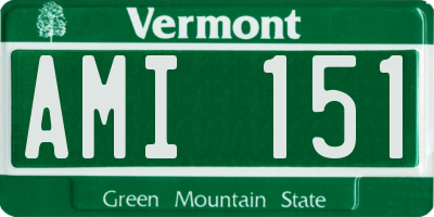 VT license plate AMI151