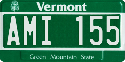 VT license plate AMI155