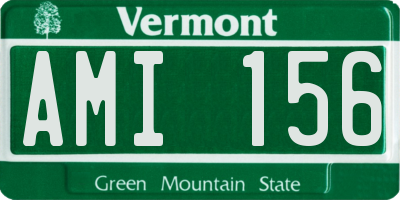 VT license plate AMI156