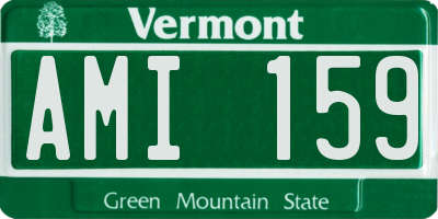 VT license plate AMI159