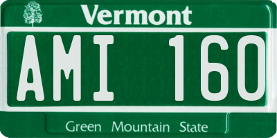 VT license plate AMI160