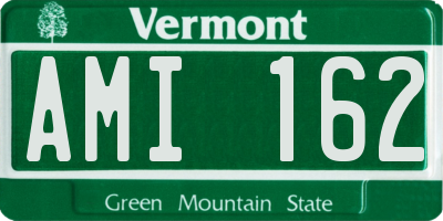 VT license plate AMI162