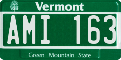 VT license plate AMI163
