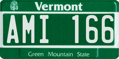 VT license plate AMI166