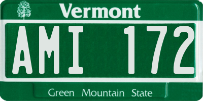 VT license plate AMI172