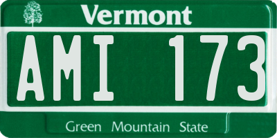 VT license plate AMI173