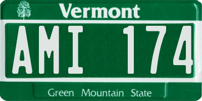 VT license plate AMI174