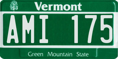 VT license plate AMI175