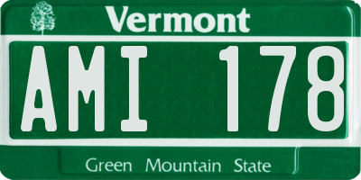 VT license plate AMI178